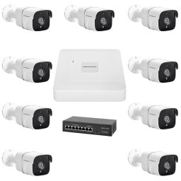 Комплект видеонаблюдения на 9 камер GV-IP-K-W78/09 5MP null