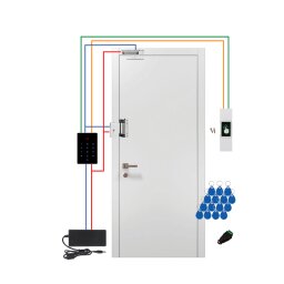 Беспроводной (Wi-Fi) комплект СКУД для тяжелой металлической двери с двумя замками GV-505 
