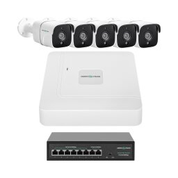 Комплект відеоспостереження на 5 камер GV-IP-K-W87/05 5MP null