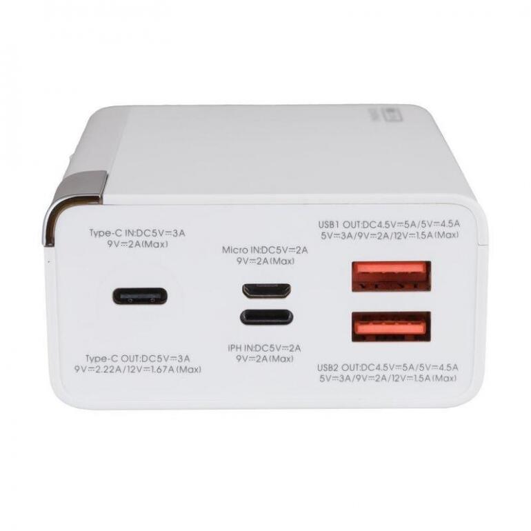 Зовнішній акумулятор Remax Riji 22.5W QC+PD 30000mAh Белый (RPP-257) - Зображення 2