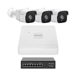 Комплект видеонаблюдения на 3 камеры GV-IP-K-W86/03 5MP 
