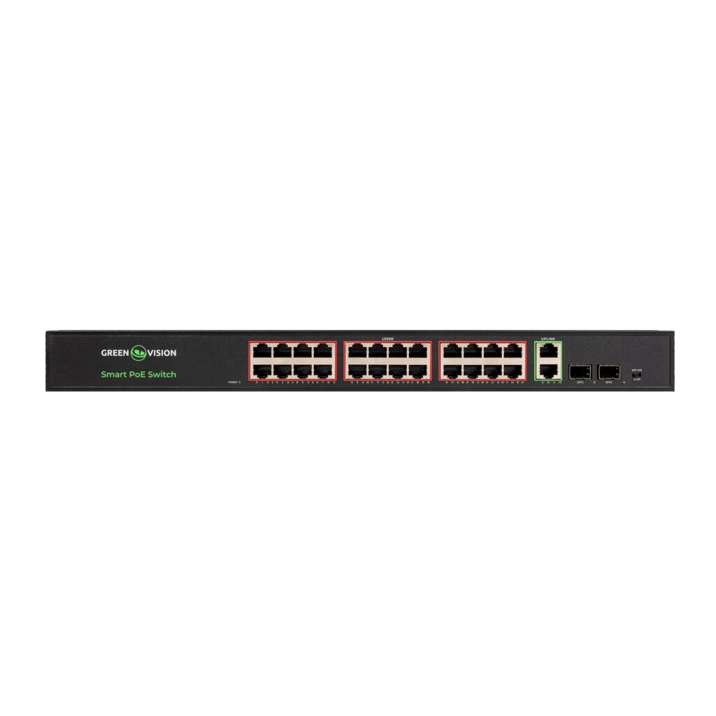 Коммутатор сетевой POE GV-023-D-24G+2PG+2SFP - Изображение 2