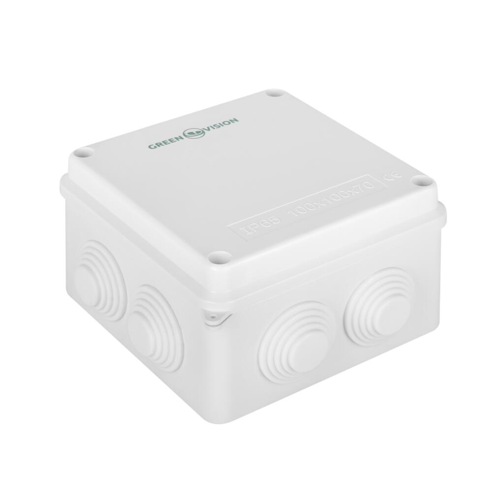 Коробка розподільна зовнішня з резинками 100х100х70 IP65 - Зображення 2