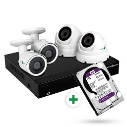 Комплект відеоспостереження вуличний з жорстким диском 1TB 2 циліндричні 2 купольні камери 1080P GV-K-S17/04