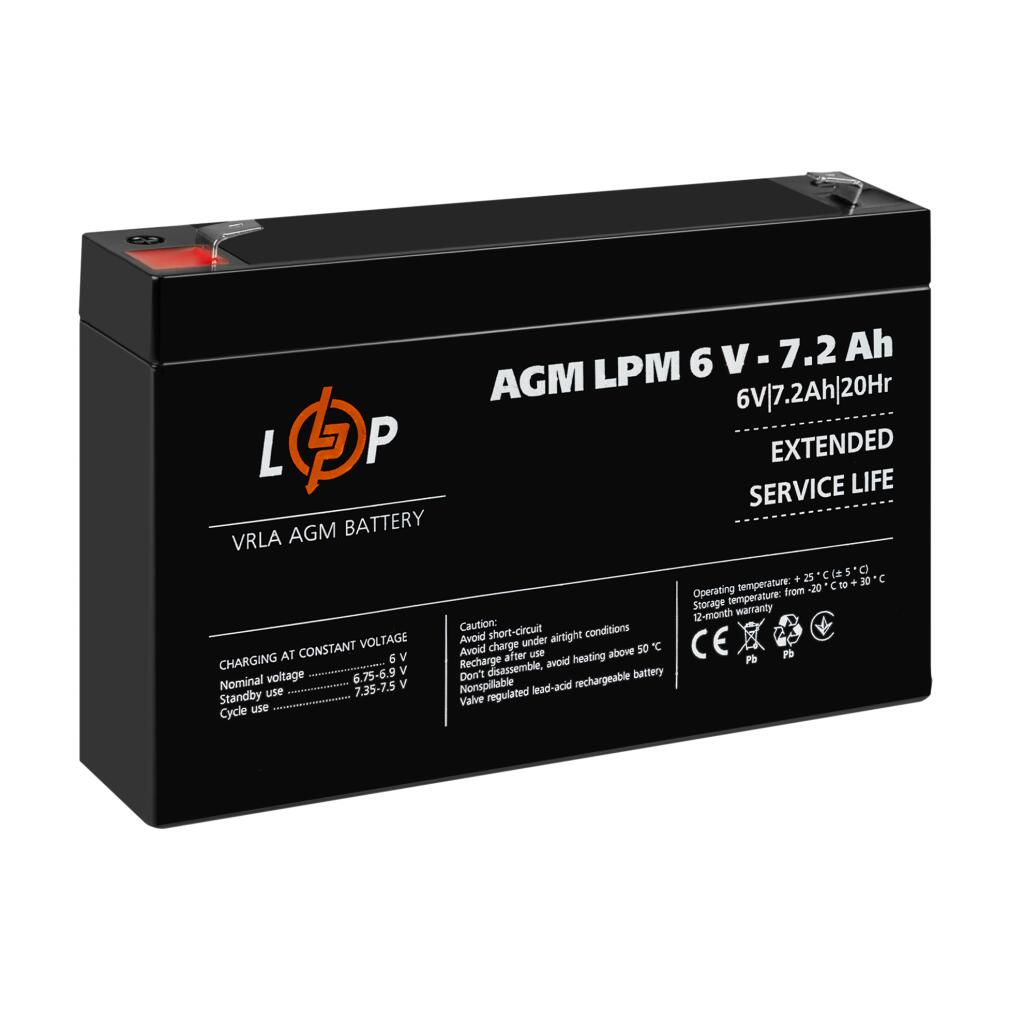 Аккумулятор AGM LPM 6V - 7.2 Ah - Изображение 4