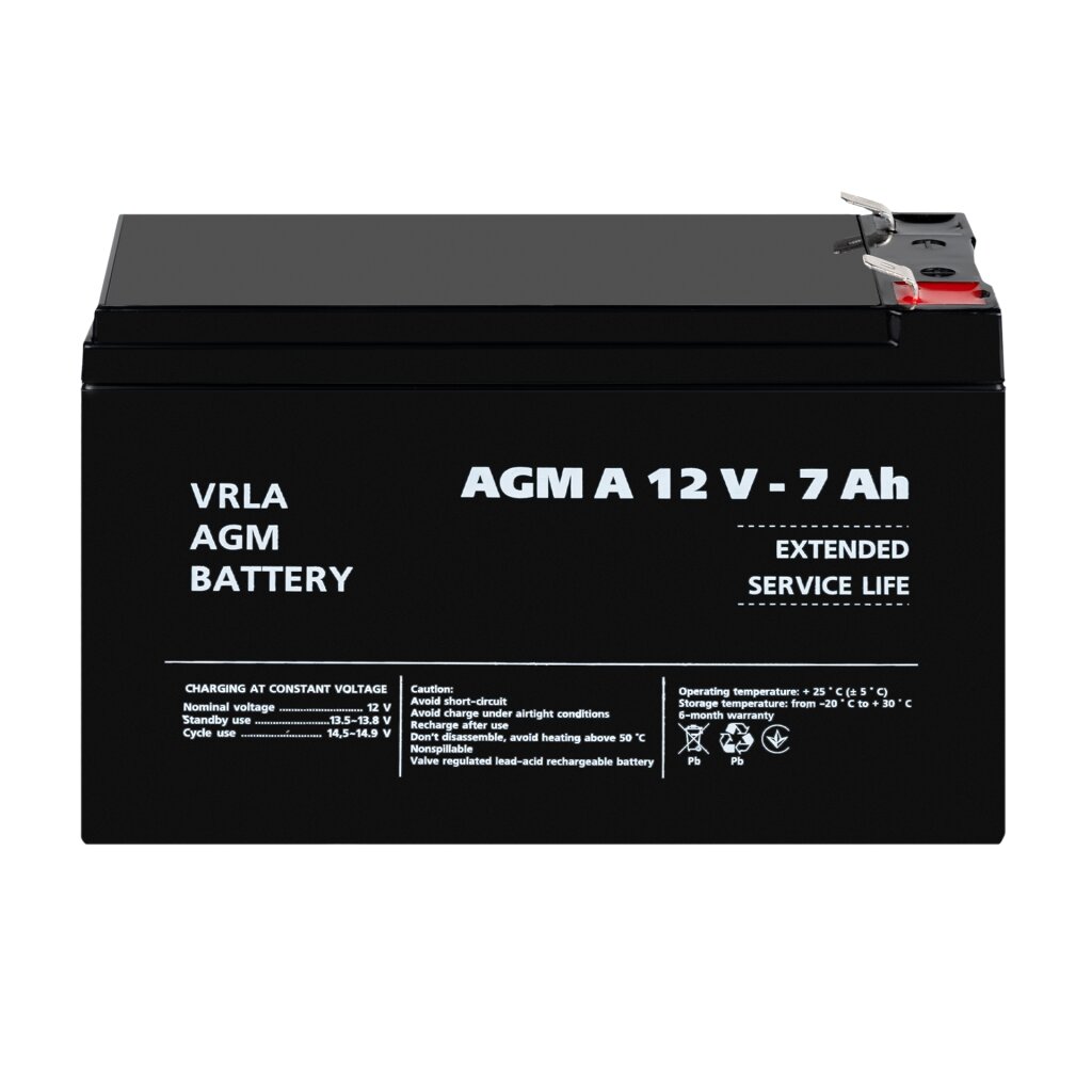 Аккумулятор для сигнализации AGM А 12V - 7 Ah - Изображение 2