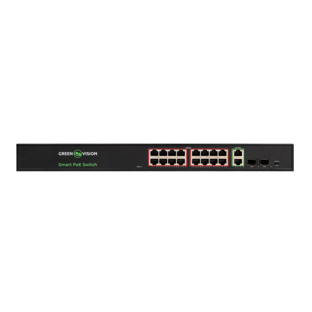 Комутатор мережевий POE GV-022-D-16G+2PG+2SFP - Зображення 2