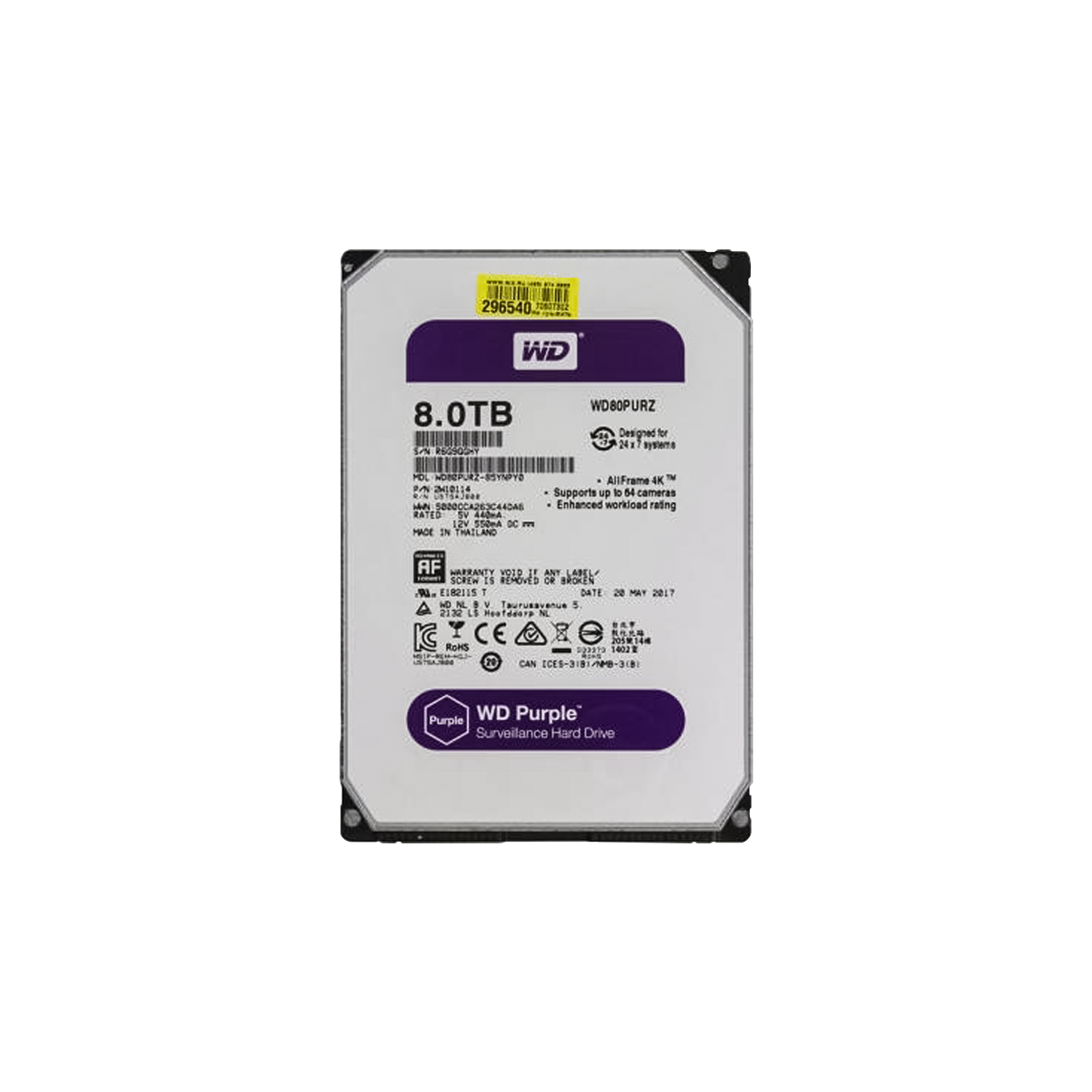 Жесткий диск Western Digital 8TB Purple (WD80PURZ) ☼ купить