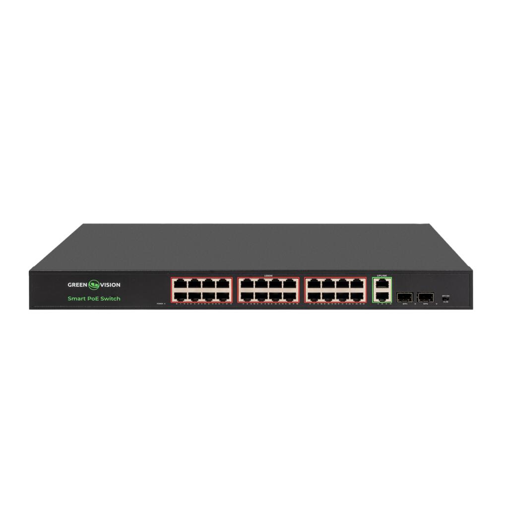 Комутатор мережевий POE GV-023-D-24G+2PG+2SFP - Зображення 3