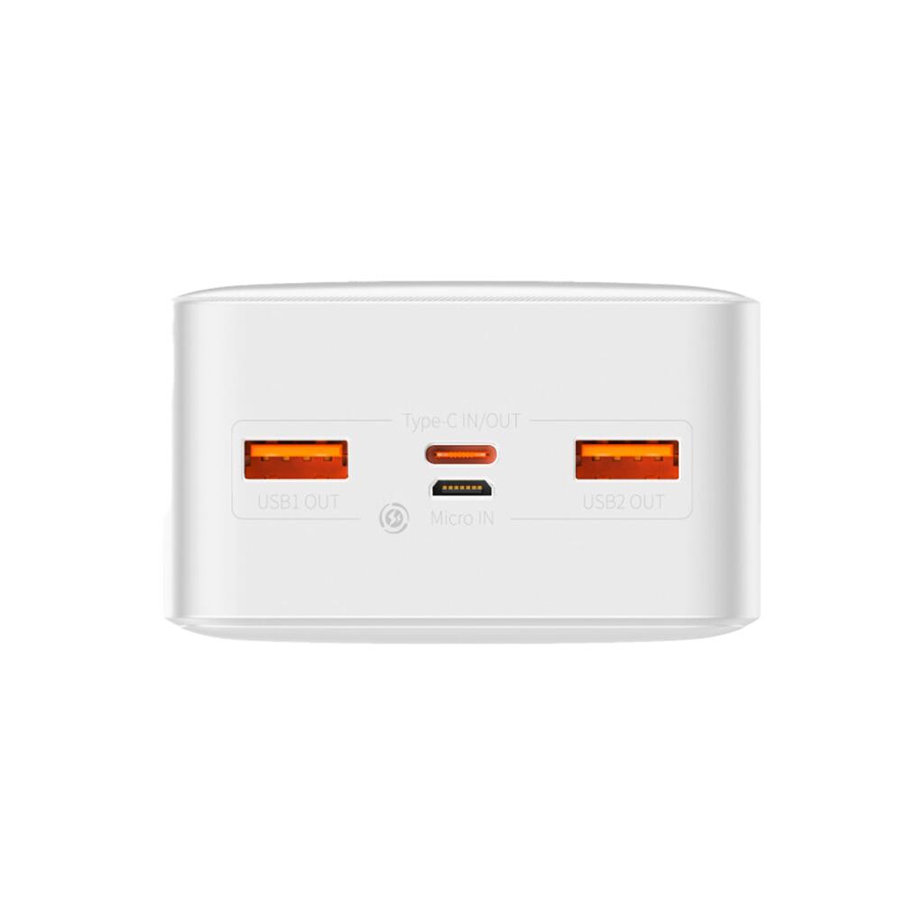 Зовнішній акумулятор Baseus Bipow Digital Display QC 20W 30000mAh Білий PPDML-N02 - Зображення 4