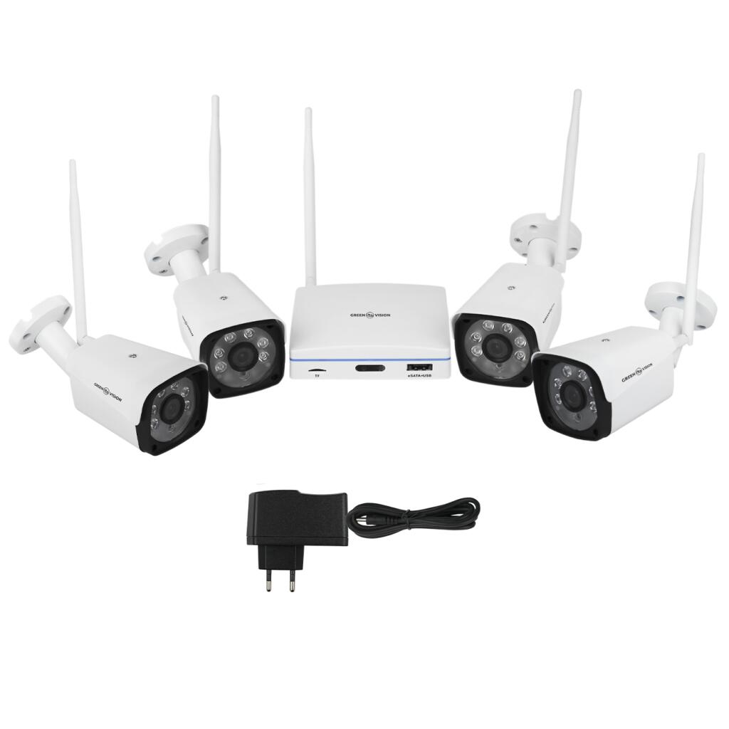 Комплект відеоспостереження бездротовий Wi-Fi з картою пам'яті micro SD 128GB на 4 камери 3MP GV-IP-K-W58/04 - Зображення 4